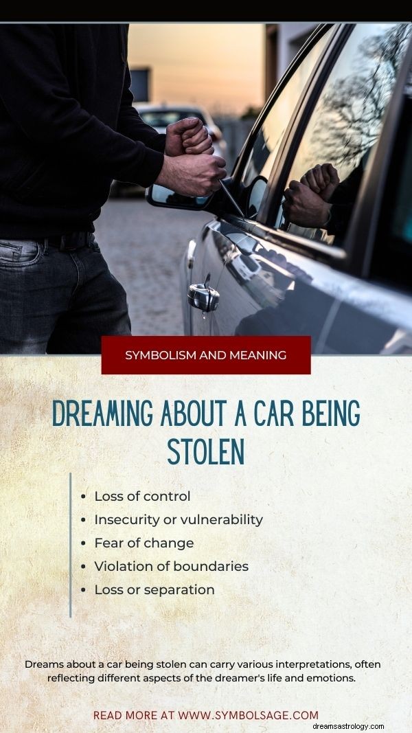 Unpacking the Symbolism of Dreaming About a Stolen Car
