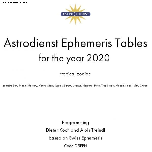 Clase semanal gratuita de astrología:Aprendiendo a leer una efemérides 