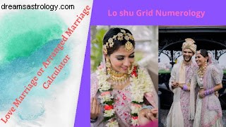 Calculadora de casamento amoroso ou casamento arranjado por Numerologia Lo shu grid 