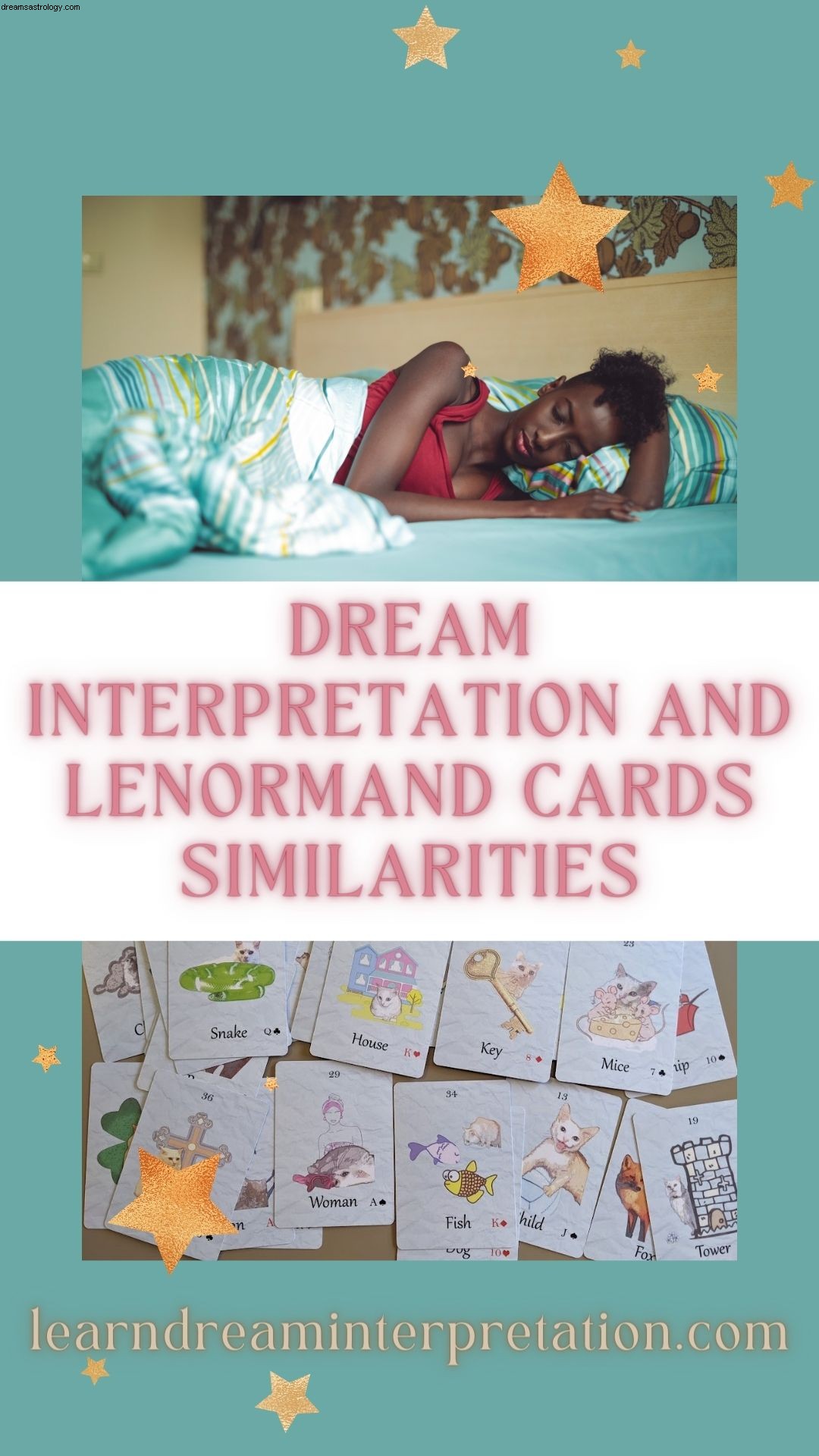 Interpretazione del sogno e somiglianze delle carte Lenormand 