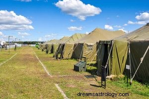 Wat betekent het om te dromen over een militaire kazerne? 