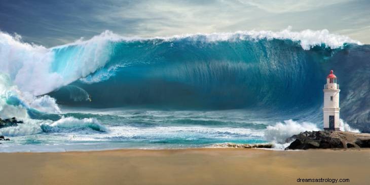 Dekoding av hemmelighetene til det rolige vannet:Drømmer om tsunamier og tolkning 
