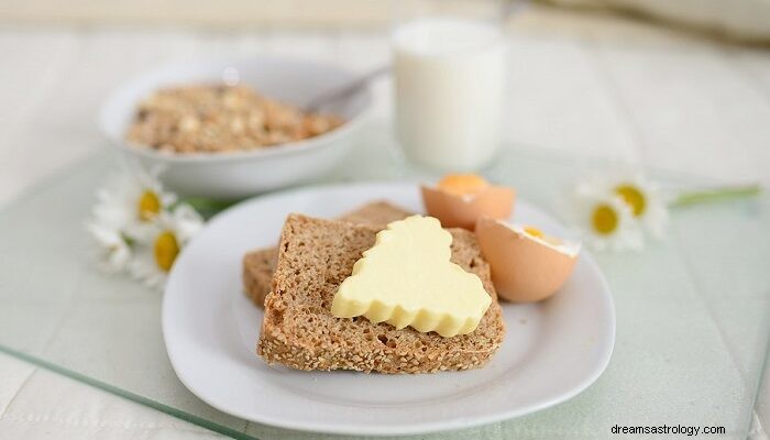 Droombetekenis van het eten van brood en boter 