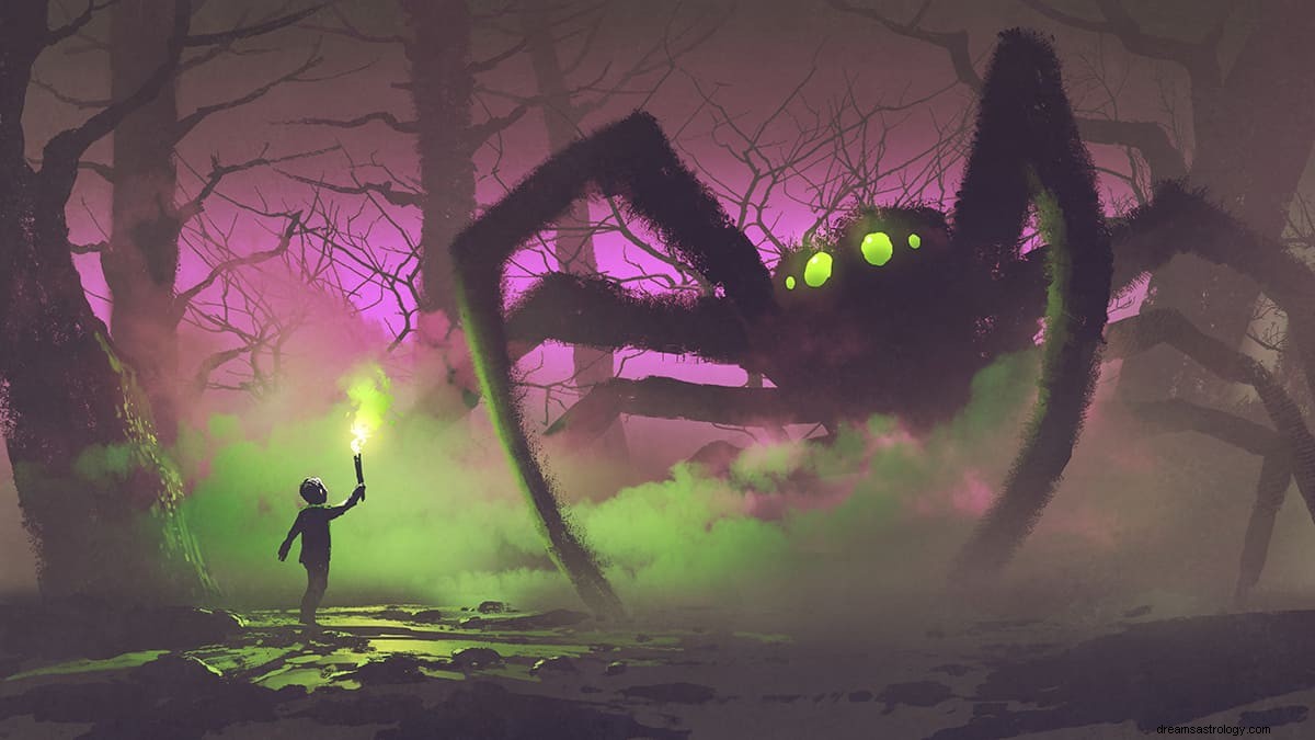 Qual é o significado do sonho de uma aranha gigante? 