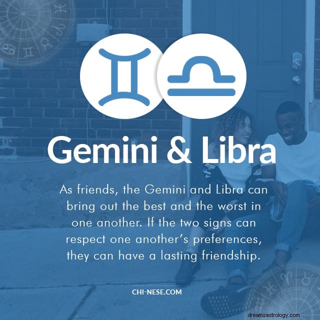 Gemini og Libra:Kompatibilitet i kærlighed, venskab og i sengen 