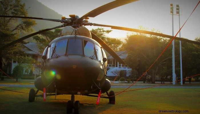 Helikopterdrøm Betydning:Enten gode nyheter eller dårlige nyheter 