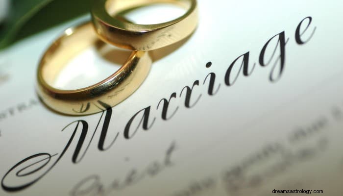 Äktenskapsdröm Betydelse:Om ett livslångt engagemang? 