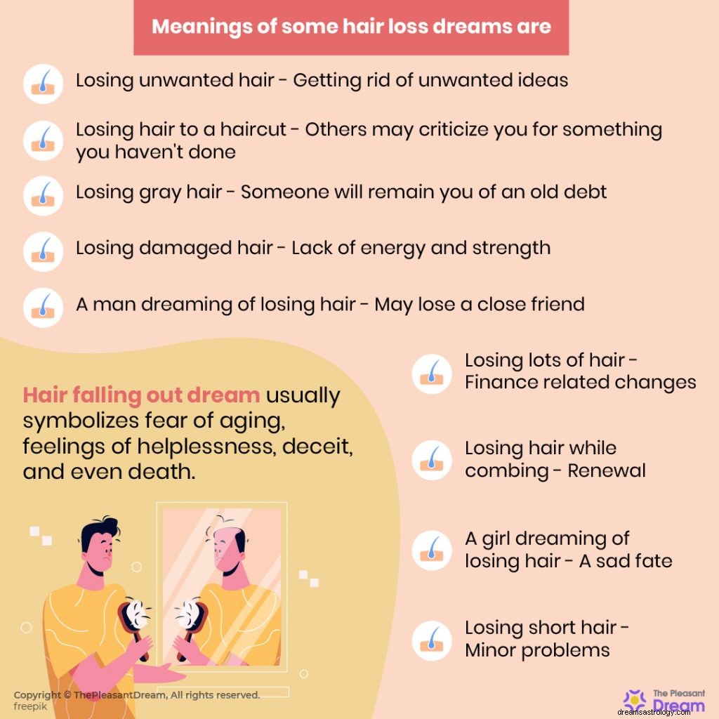 Forudsiger drømmen om hår, der falder ud, tab og bedrag? 
