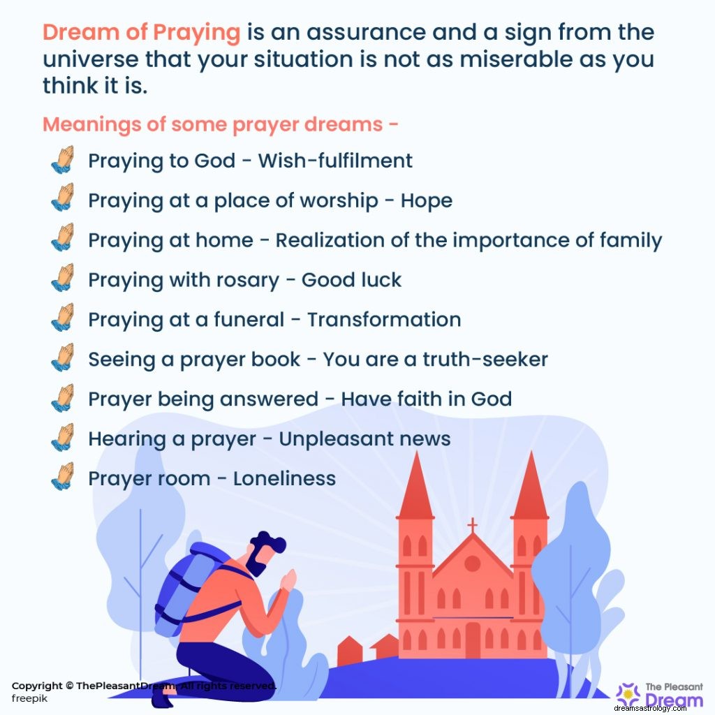 Drøm om at bede:53 plot og deres betydning 