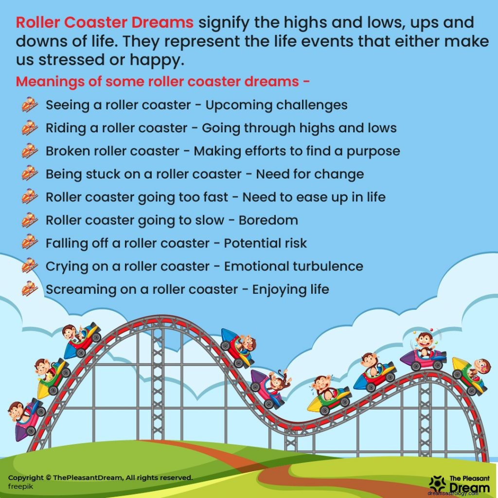 Roller Coaster Dream uitgelegd met 25 voorbeelden en reflecterende vragen 