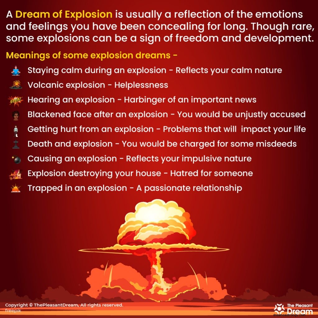 Dream Of Explosion :47 intrigues et leur signification 