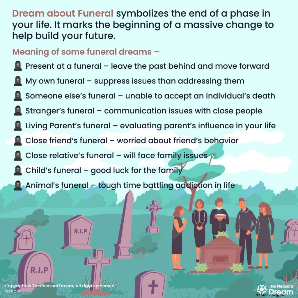 Rêver de funérailles - Diverses implications sur votre vie 