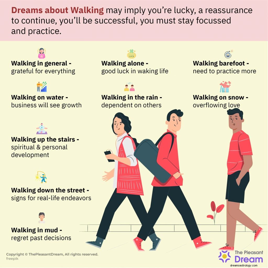 あなたは歩くことを夢見ていましたか？意味は次のとおりです 