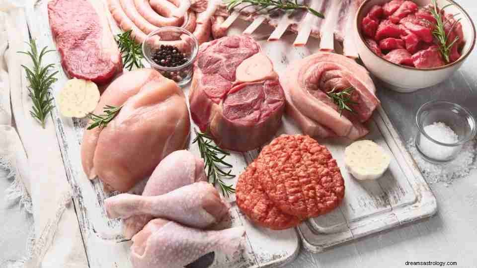 Träumen von Fleisch:Ein informativer Leitfaden mit 53 Beispielen und Bedeutungen 