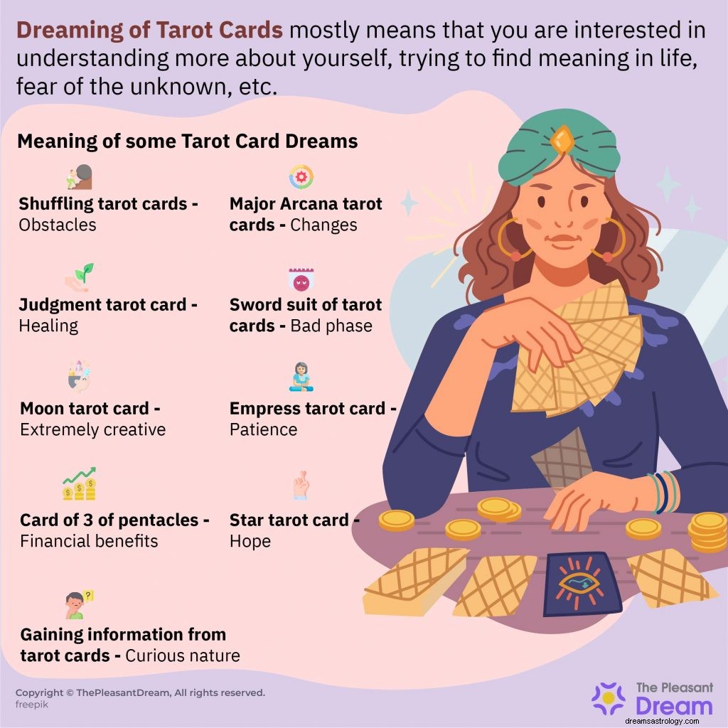 Sonhando com cartas de tarô – mais de 50 cenários! 