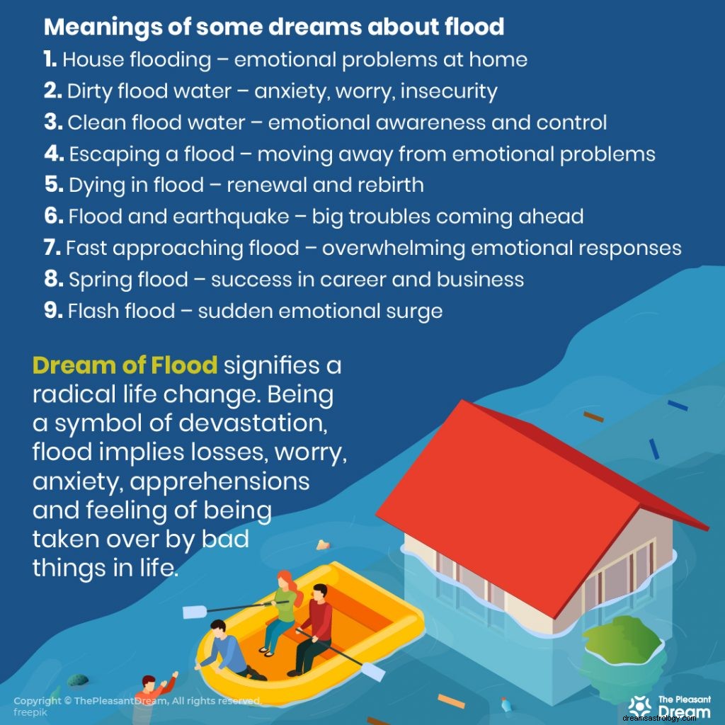 Rêve d inondation - 60 types et illustrations 
