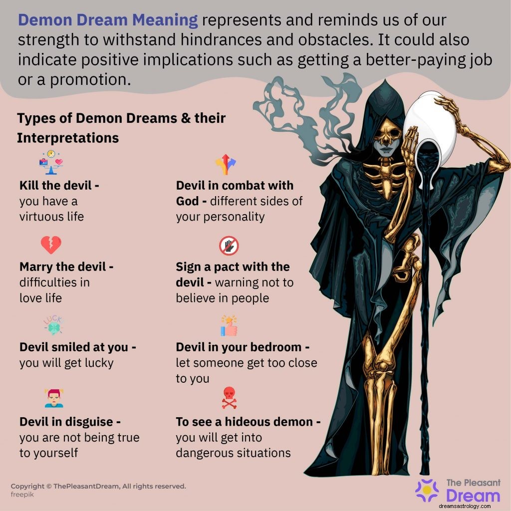 Demon Dream Betydelse:60+ vanliga scenarier 