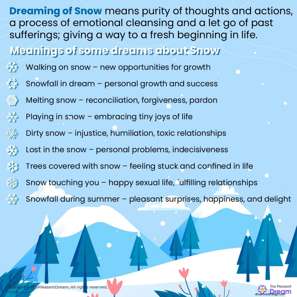 Você está sonhando com neve? (55 Cenários de Sonhos Explicados) 