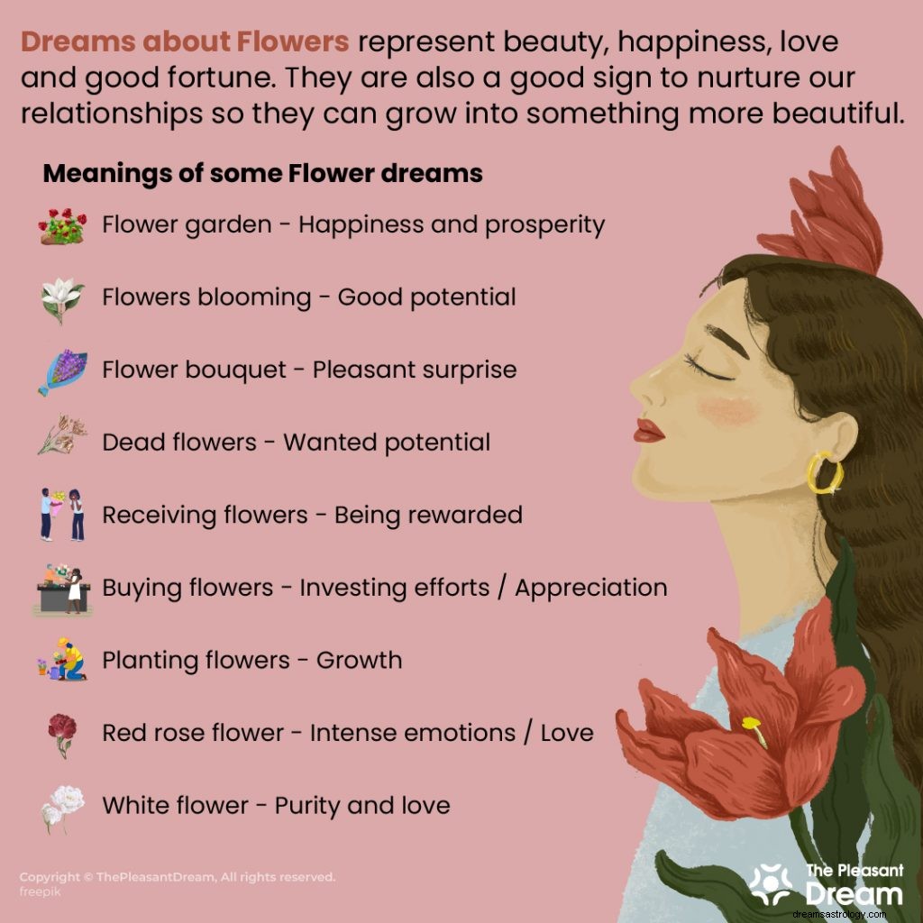 花についての夢–61の例とその象徴的な意味のガイド 
