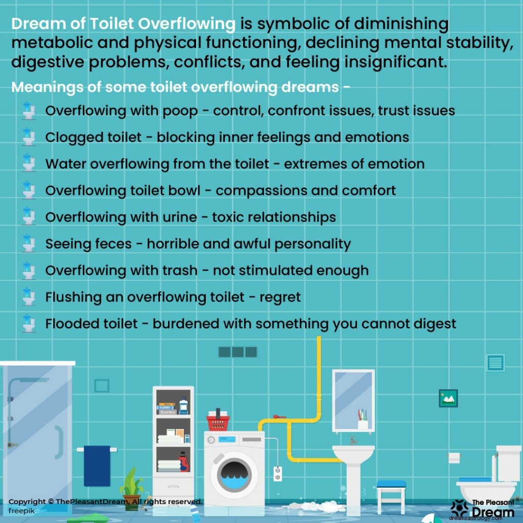 Sonhar com vaso sanitário transbordando – 27 maneiras de decodificá-lo 