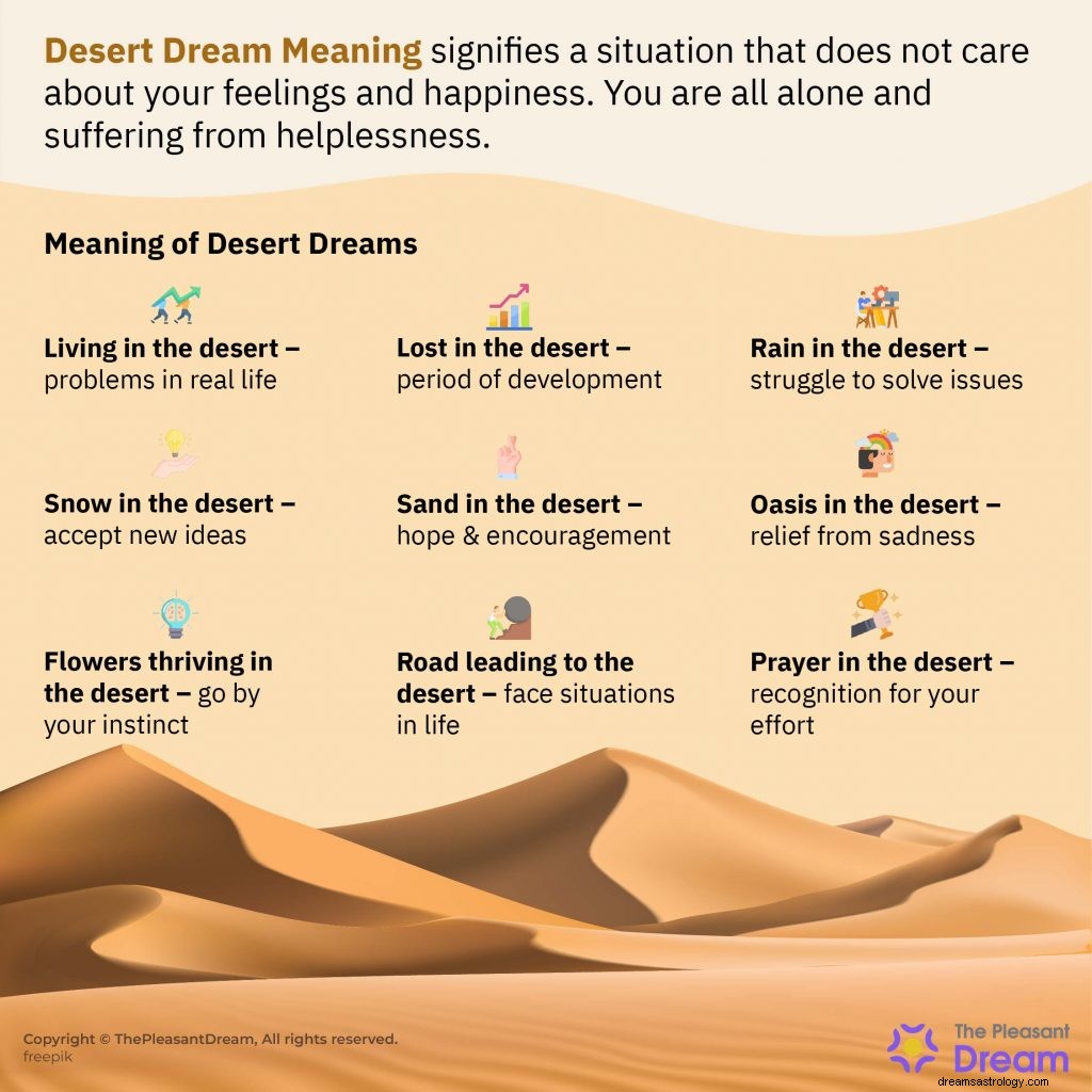 Signification du rêve du désert - 52 types d intrigues et d inférences 