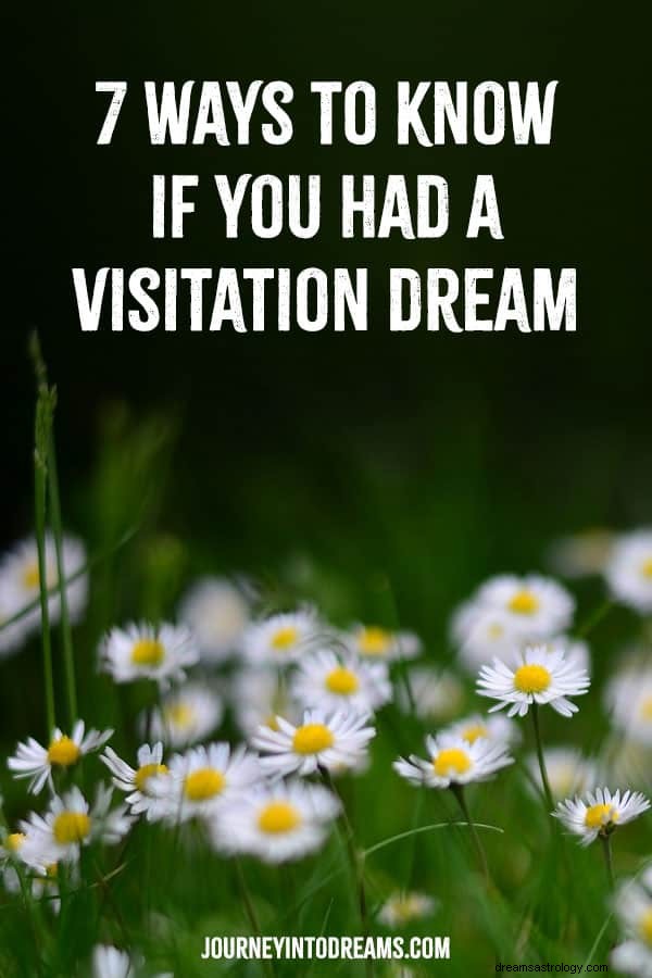 Visitation Dreams:soñar con alguien que conoces que ha muerto 