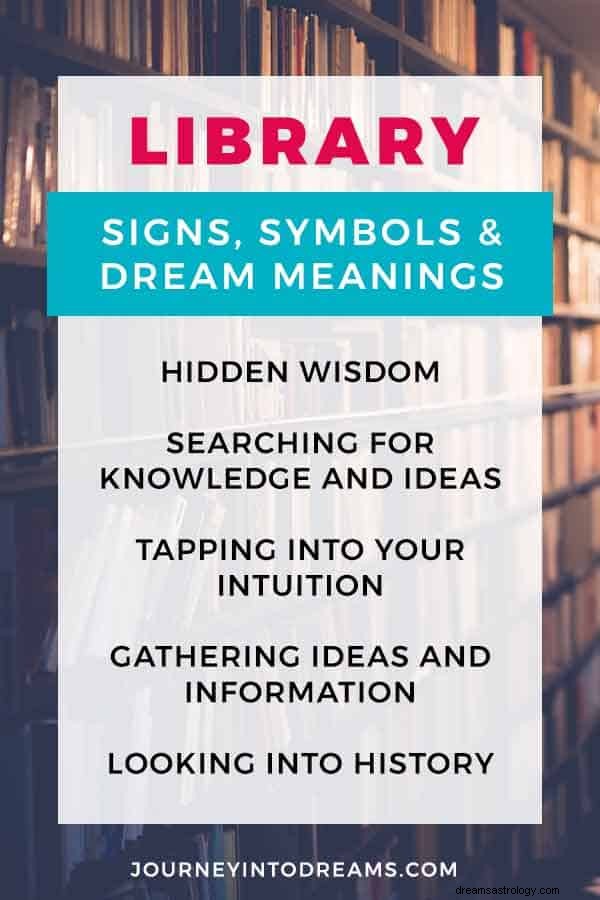 Símbolo de sonho da biblioteca e significado do sinal 