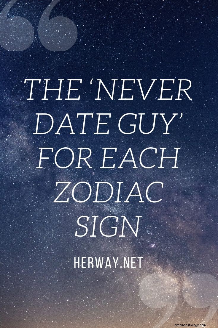 De  Never Date Guy  voor elk sterrenbeeld