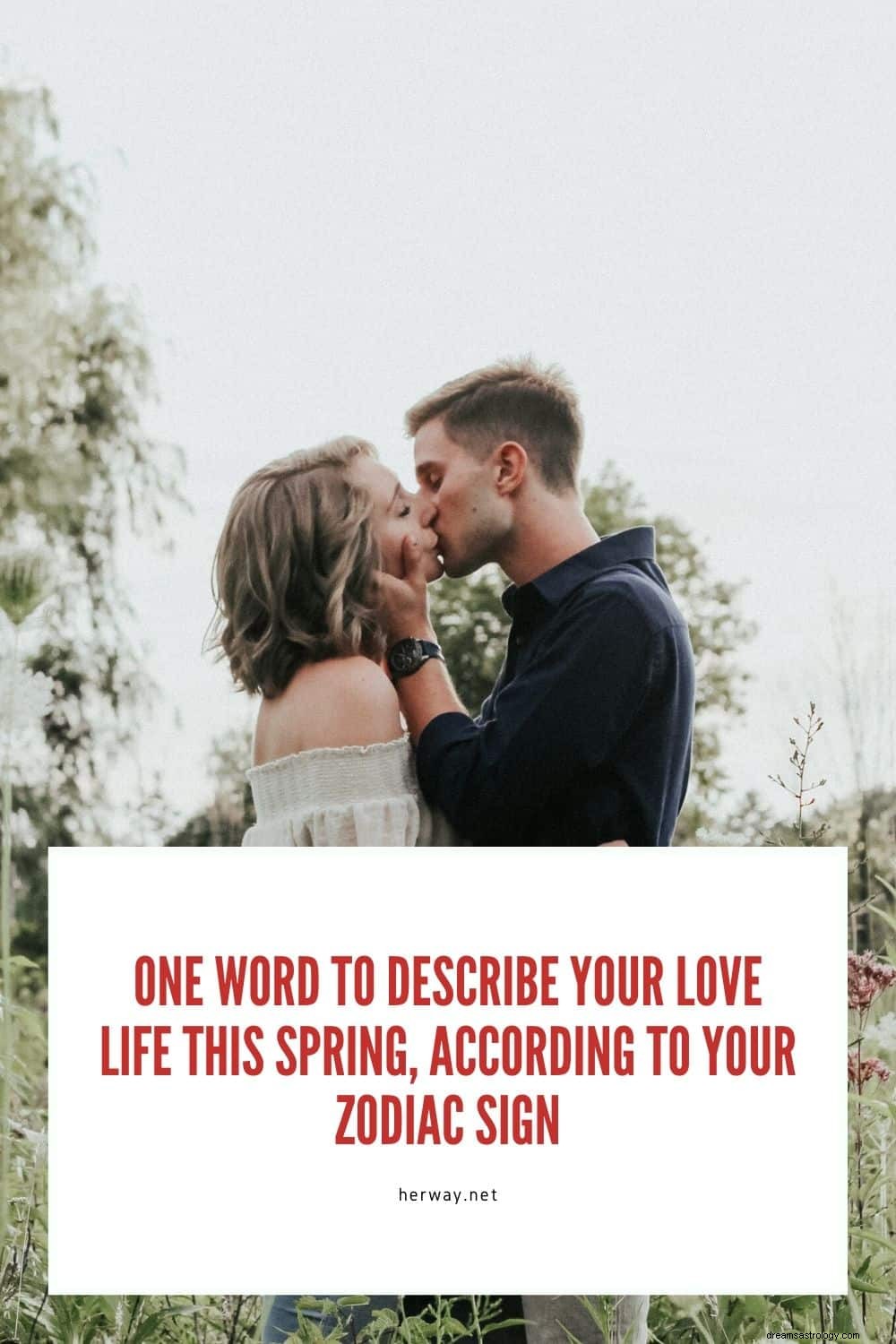 Jedno slovo k popisu vašeho milostného života letos na jaře podle vašeho znamení zvěrokruhu