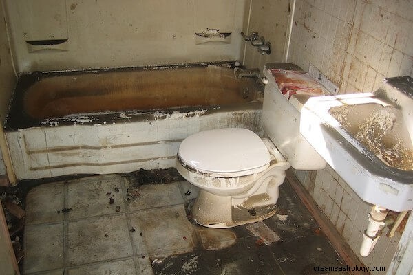 Drøm for beskidt badeværelse:Hvad betyder det, når du drømmer om et beskidt badeværelse