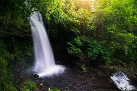 Watervaldroom Betekenis:een waterval zien is goed of slecht