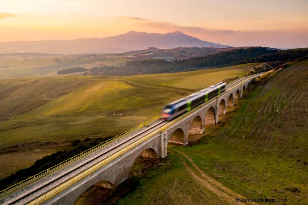 Droom over ontbrekende trein:trein zien in droom