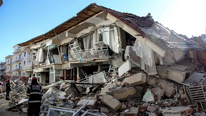 Drømmer om jordskjelv:hva betyr og symbolikk