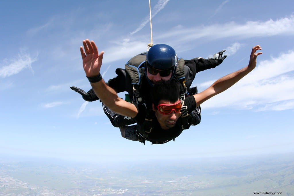 Wat betekent dromen over parachutespringen?