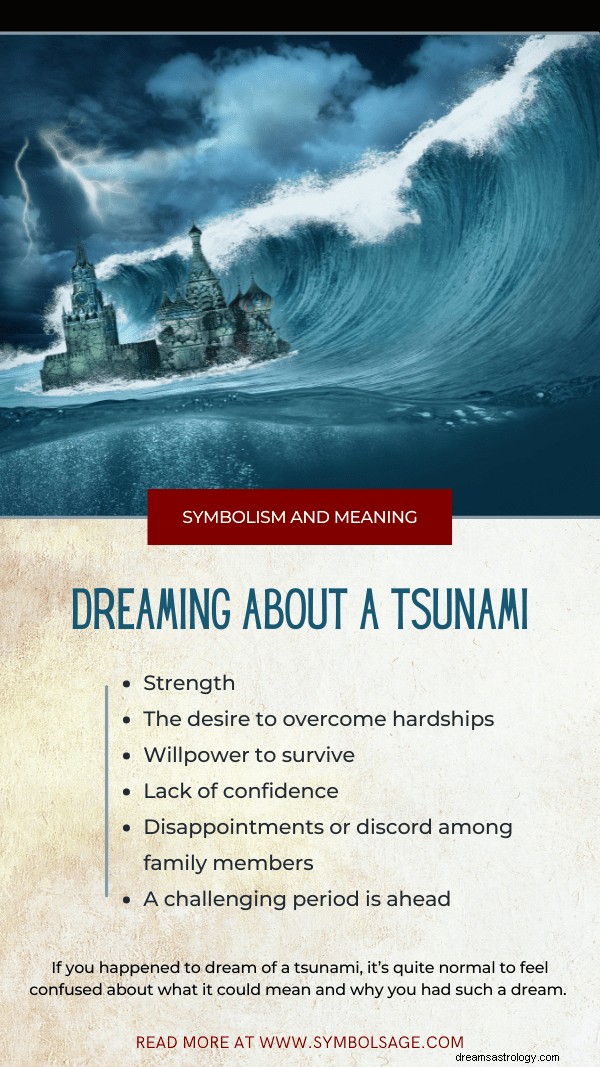 Vysvětlení snů tsunami:Symbolismus, význam a výklad 